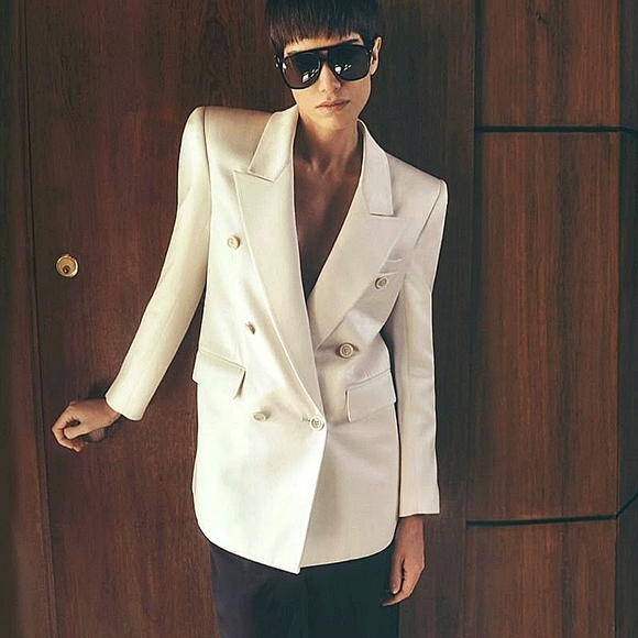 *HOLIDAY FINAL PRICE DROP* NWT$4,590 Saint Laurent Silk Satin Blazer Jacket Sz 8 - Picture 2 of 16